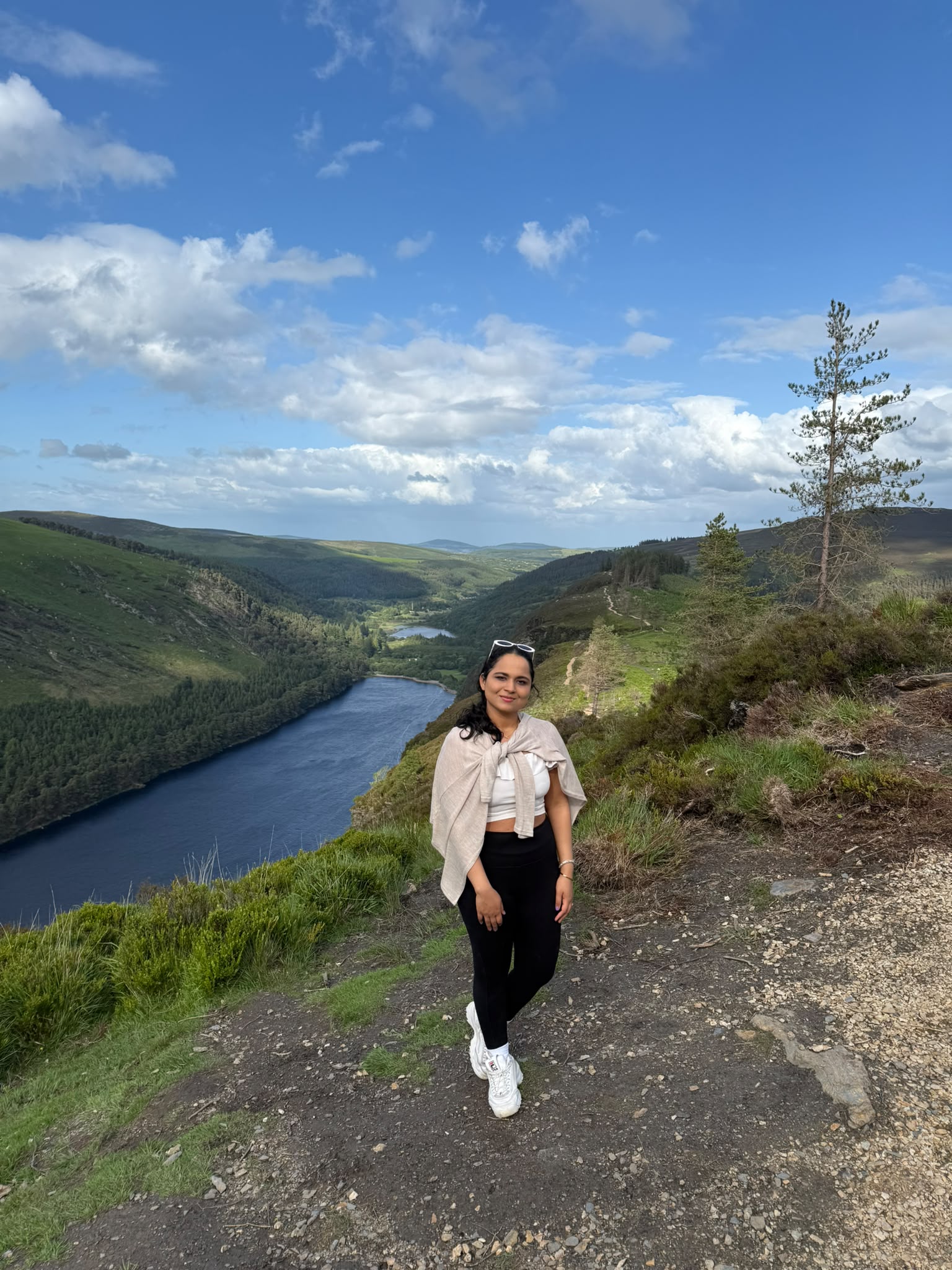 Madhura hiking in the Dublin mountains
