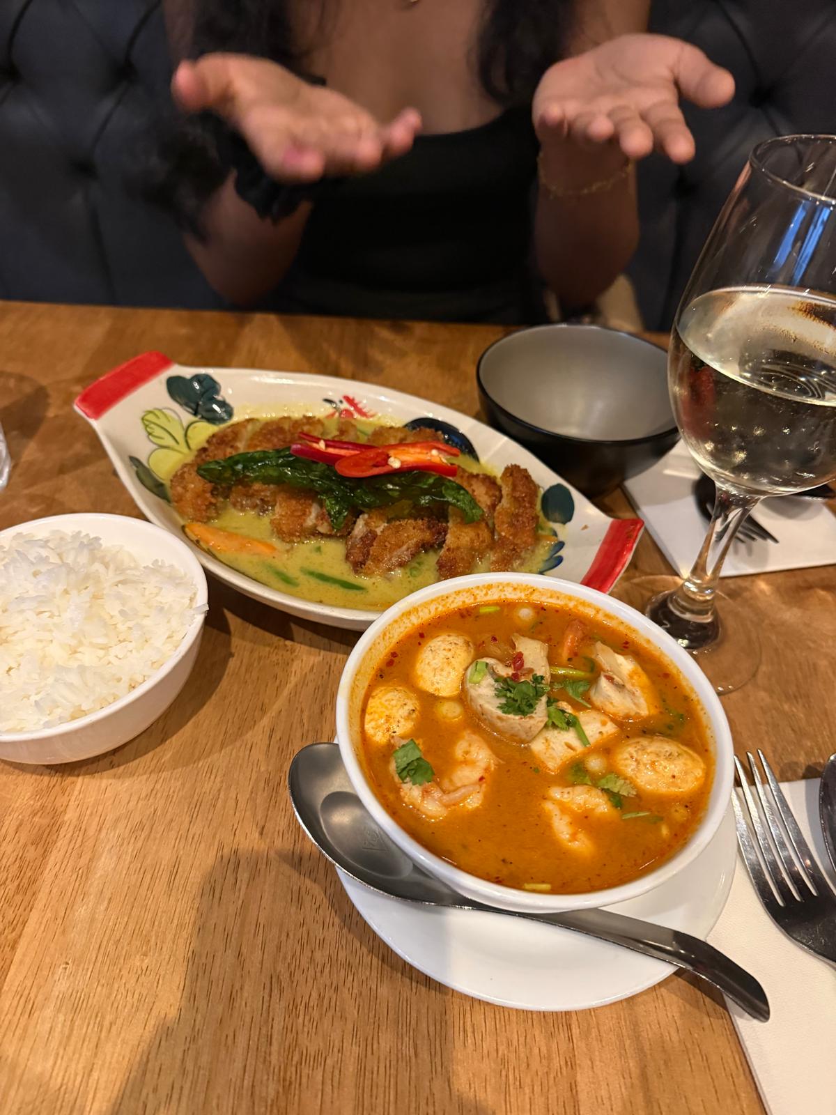Curry at a favourite Thai restaurant in Dublin