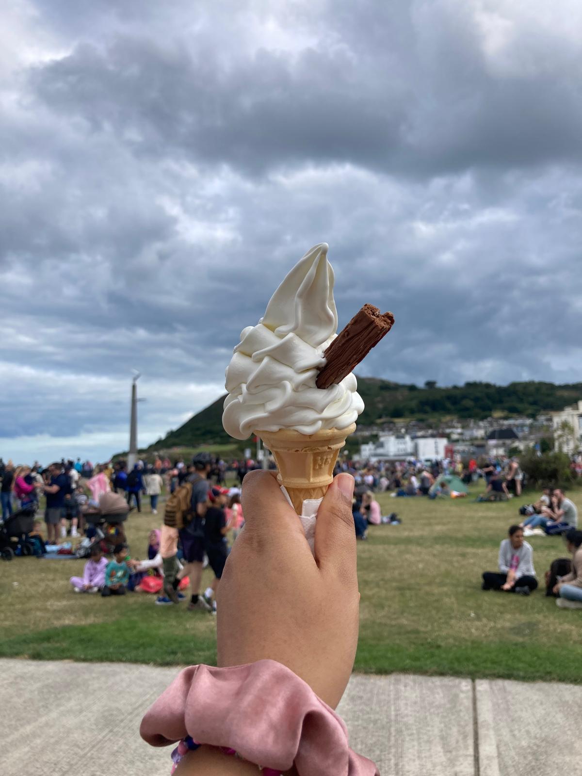 Ice cream on a warm afternoon in Dublin